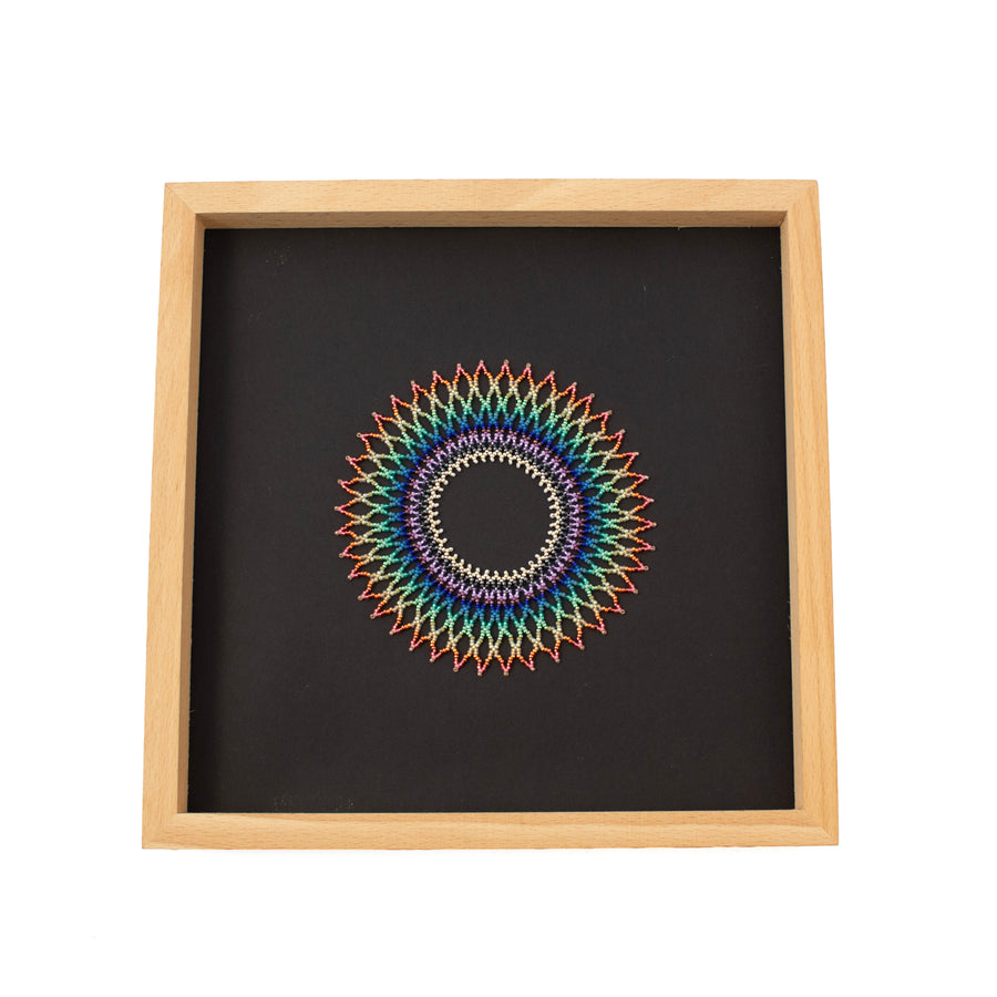 SALE Framed Beaded Artwork