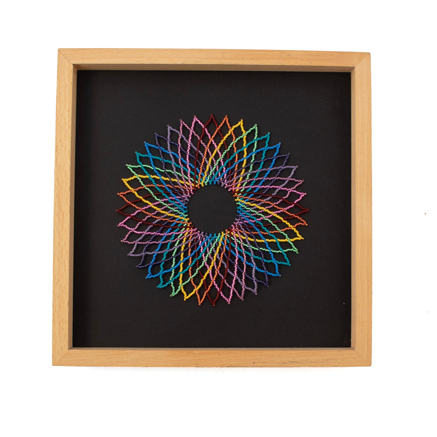 SALE Framed Beaded Artwork